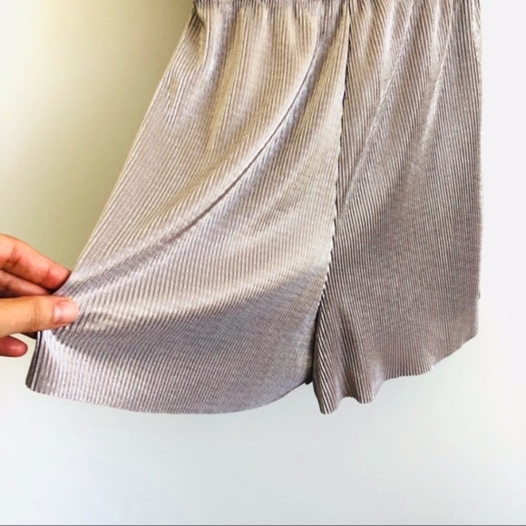Topshop Metallic Pleated Romper - Picture 4 of 7